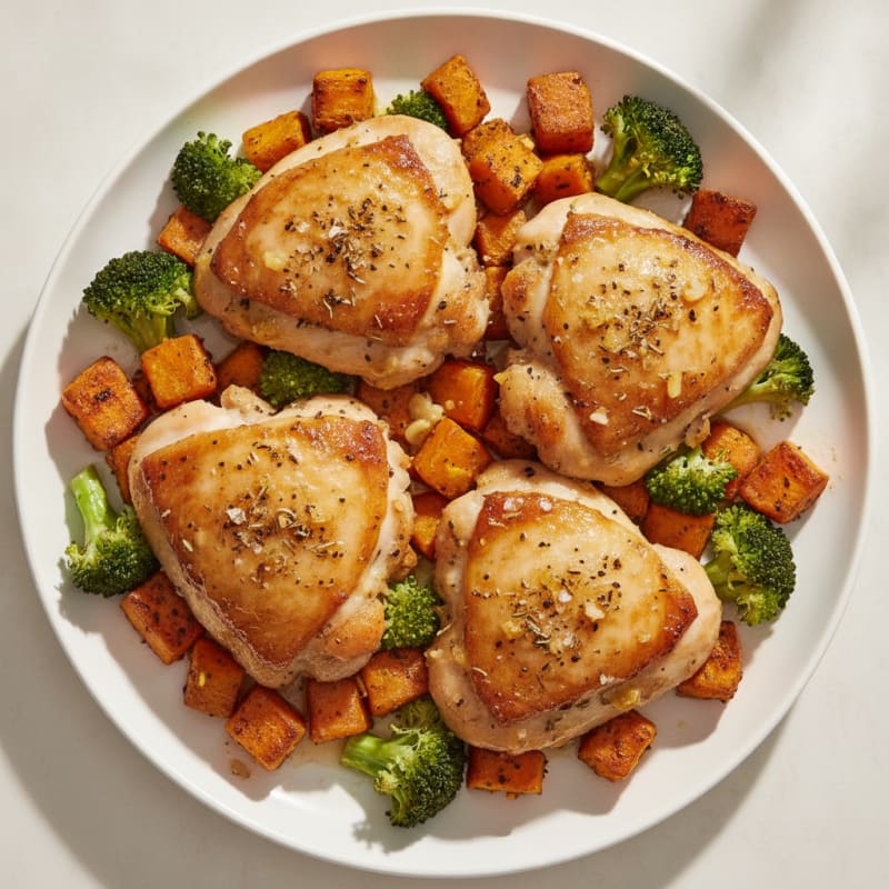 Garlic Herb Roasted Chicken Thighs