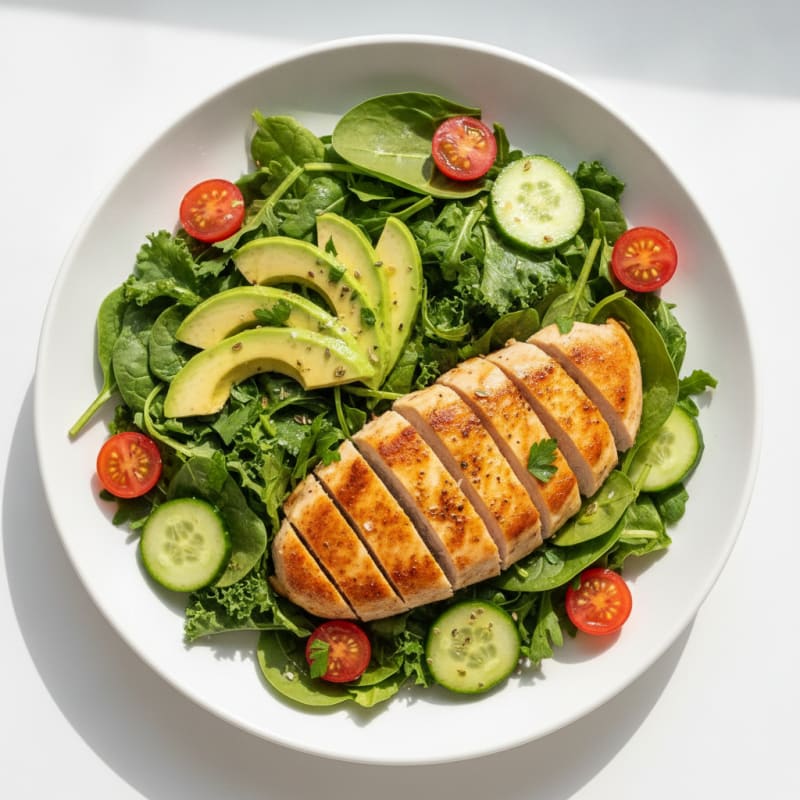 Lemon Herb Chicken Salad with Greens