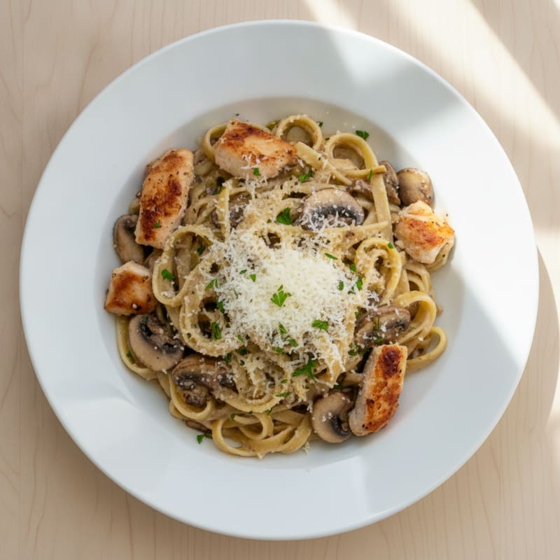 Truffle Mushroom Tagliatelle with Parmesan
