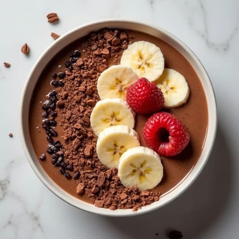 Rich Dark Chocolate Protein Smoothie Bowl