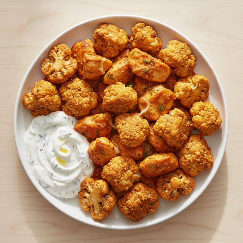 Buffalo Cauliflower Bites with Ranch