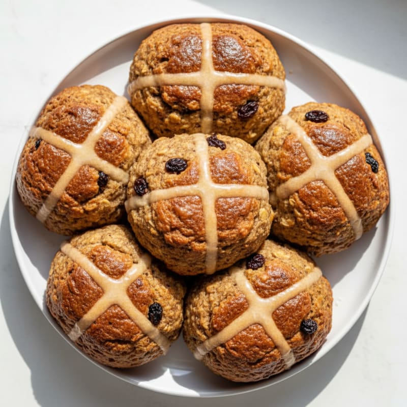 Golden Spiced Hot Cross Buns