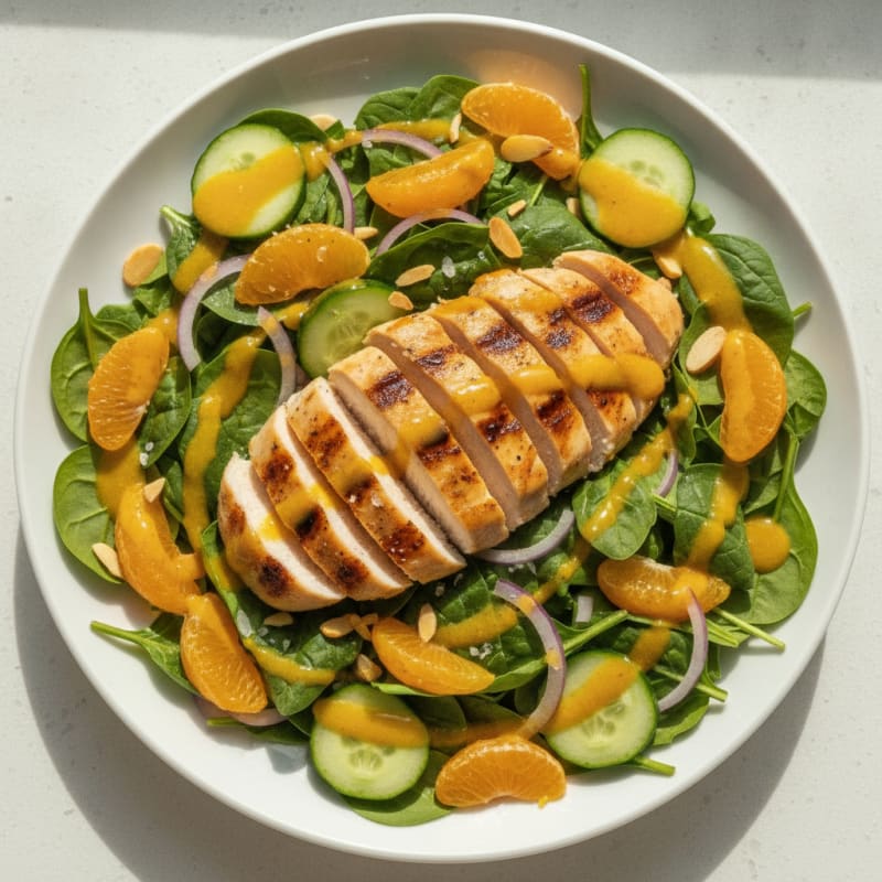 Spinach Salad with Mandarin Orange Vinaigrette
