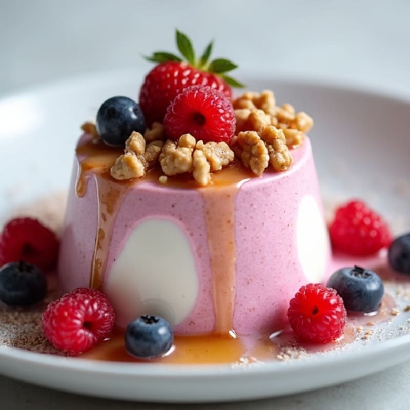 Silky Greek Yogurt Protein Mousse with Mixed Berries