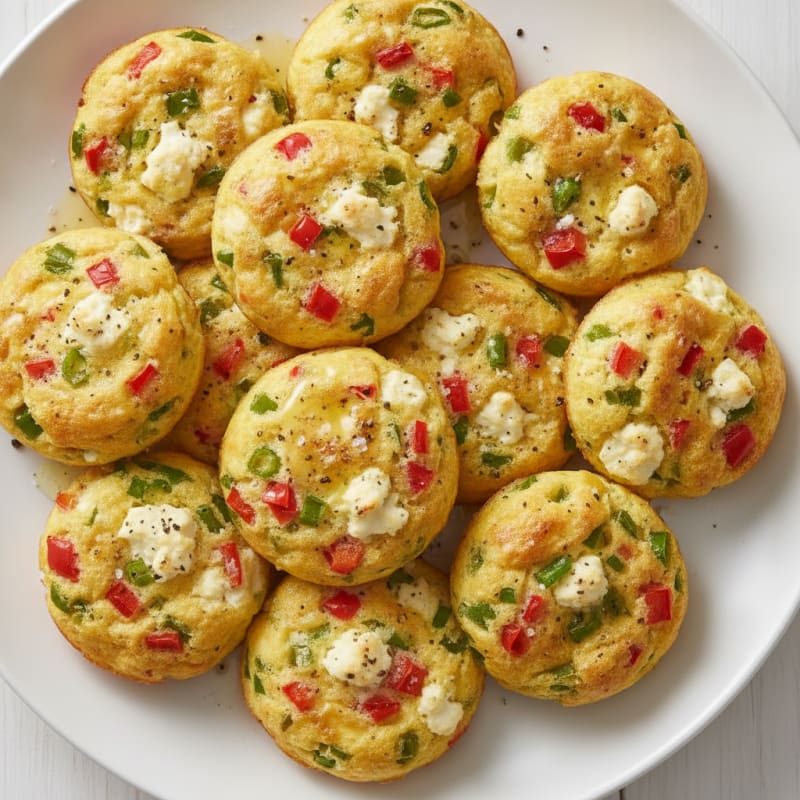 Baked Egg Bites with Bell Pepper