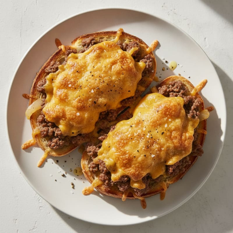 Ground Beef Sourdough Melts