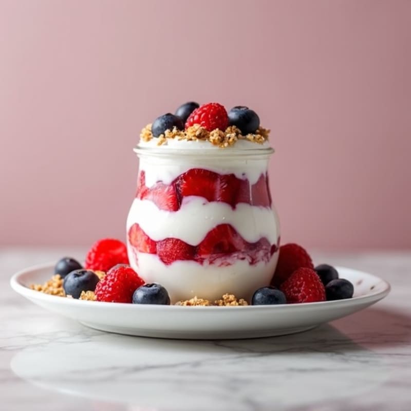 Creamy Greek Yogurt Protein Parfait with Mixed Berries