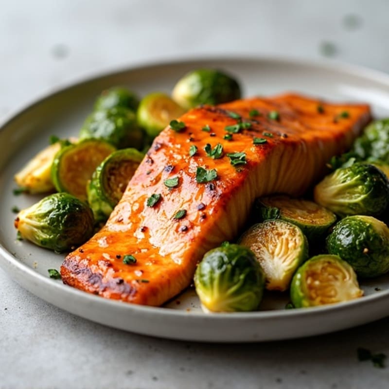 Sheet Pan Teriyaki Salmon and Roasted Brussels Sprouts