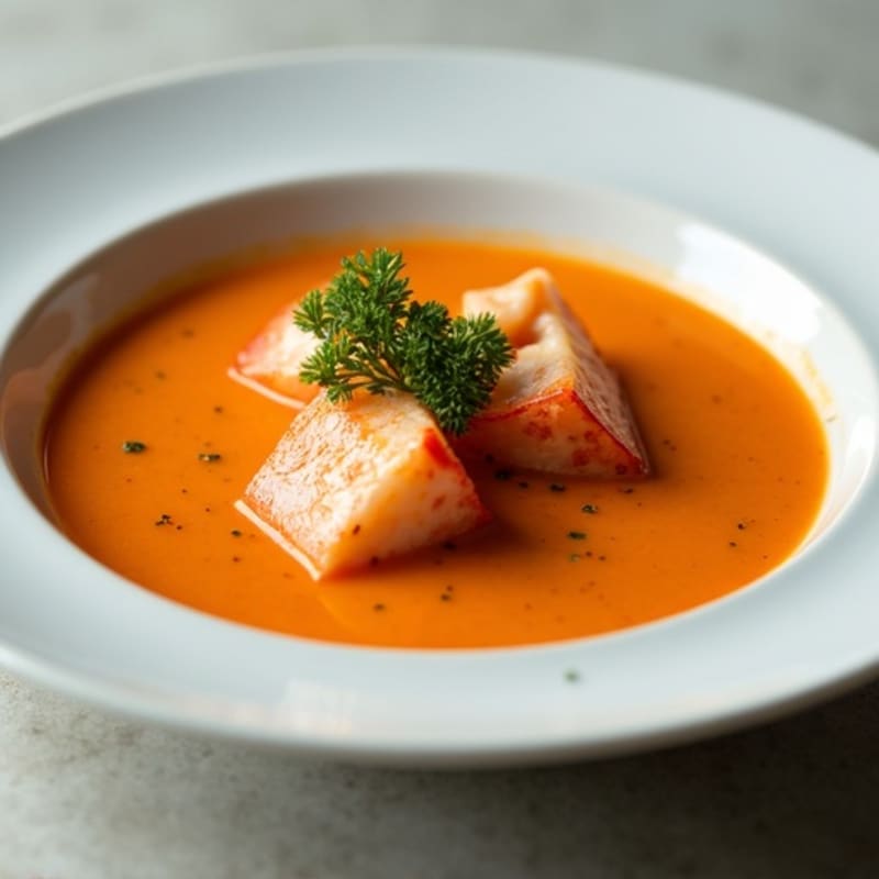 Silky Lobster Bisque with Fresh Herbs