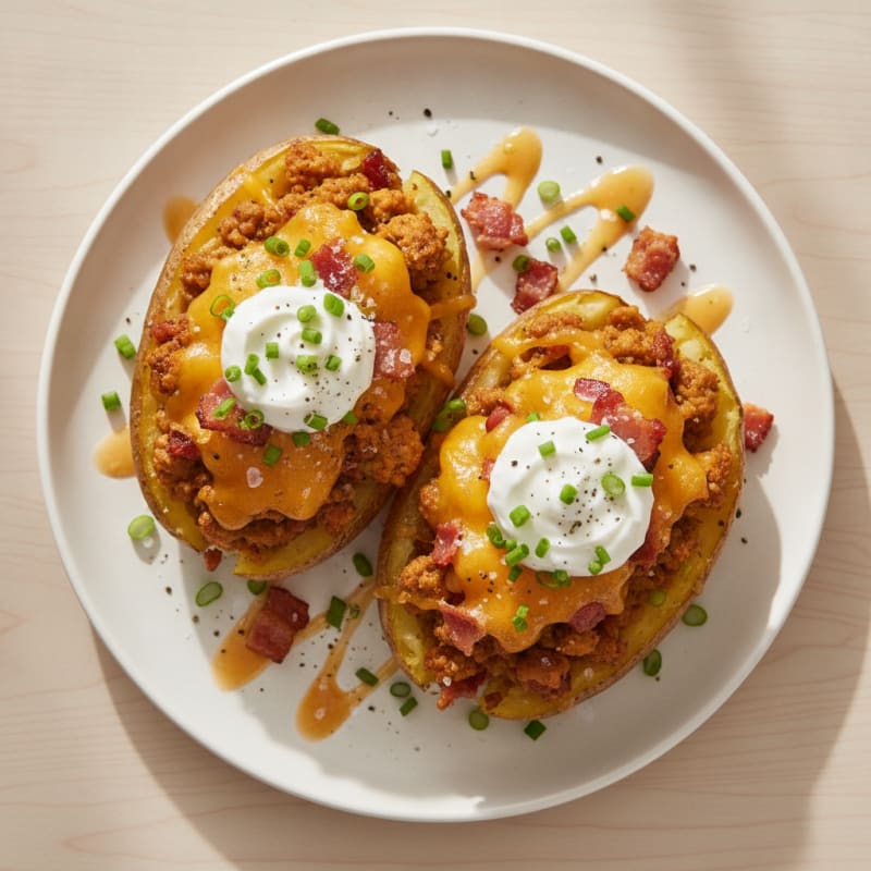 Bacon Cheddar Stuffed Potatoes