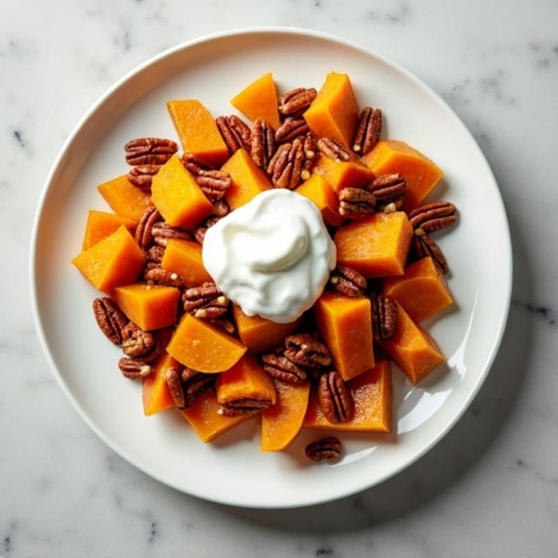 Maple-Glazed Roasted Butternut Squash with Pecans