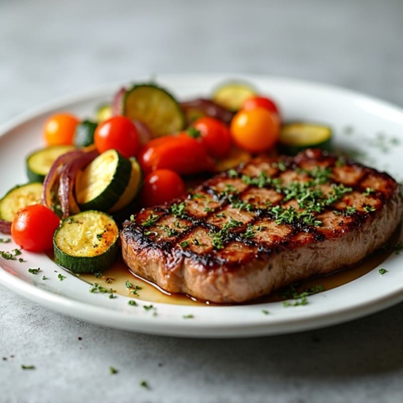 Garlic Herb Steak with Roasted Vegetables