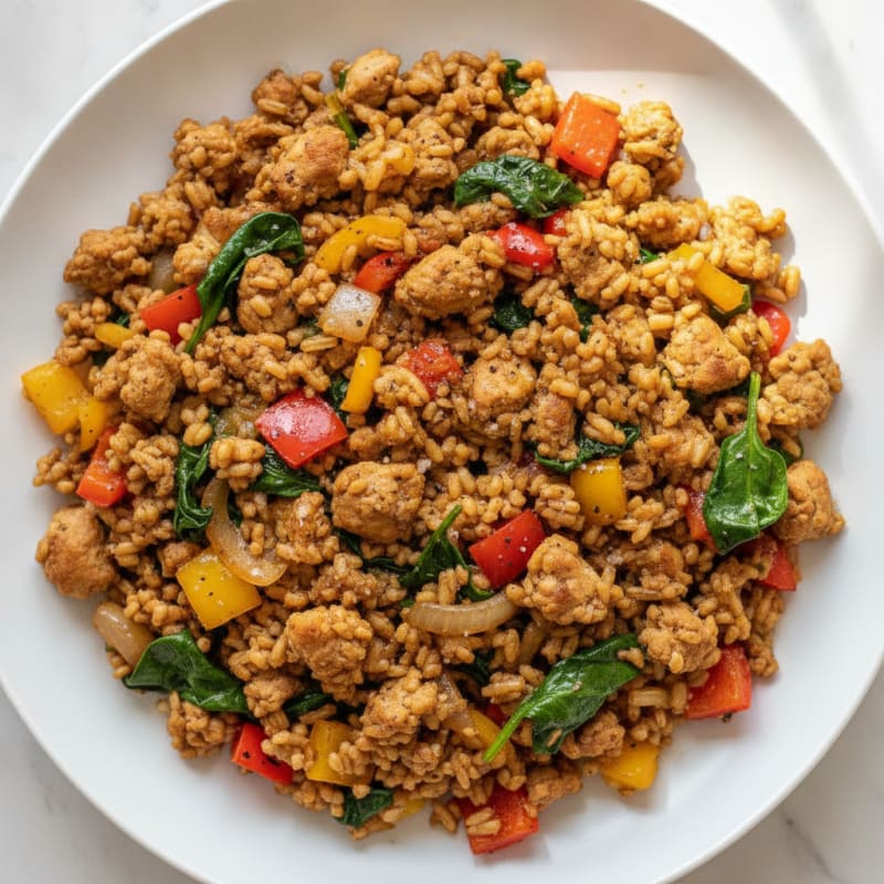 Ground Turkey and Rice Skillet