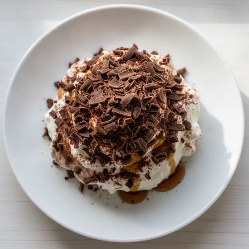 Greek Yogurt Protein Mousse with Dark Chocolate Shavings