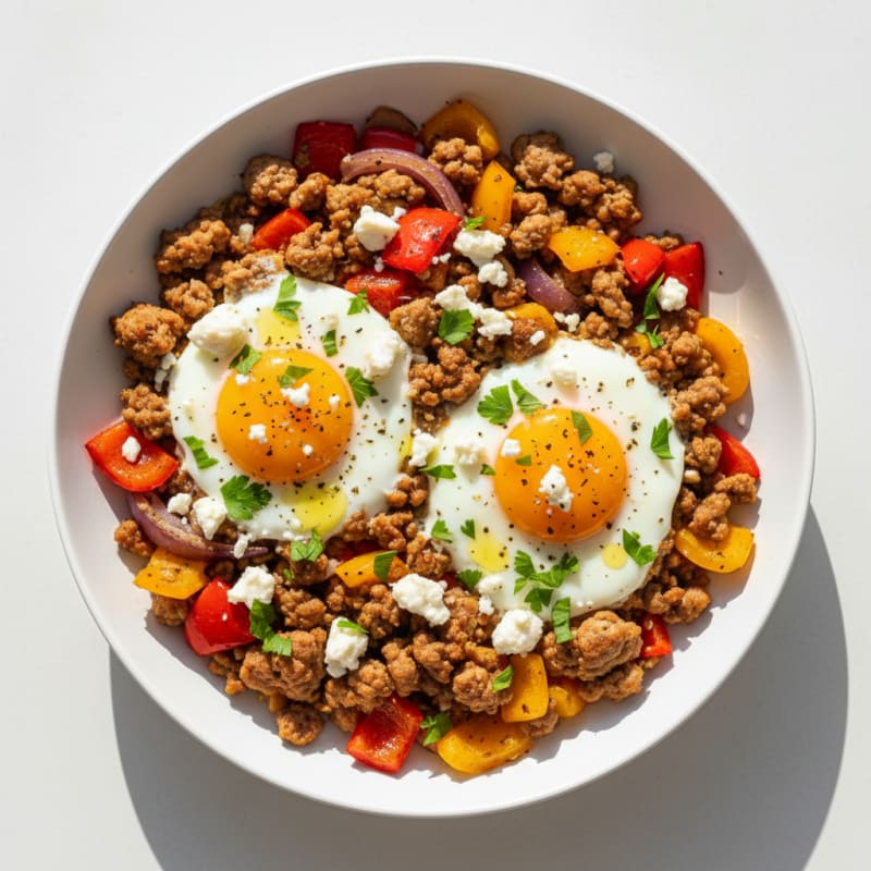 Baked Eggs with Roasted Vegetables