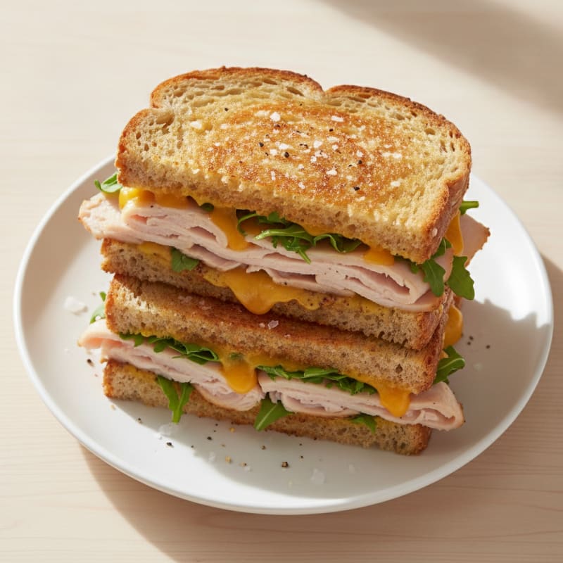 Triple-Decker Grilled Cheese Sandwich