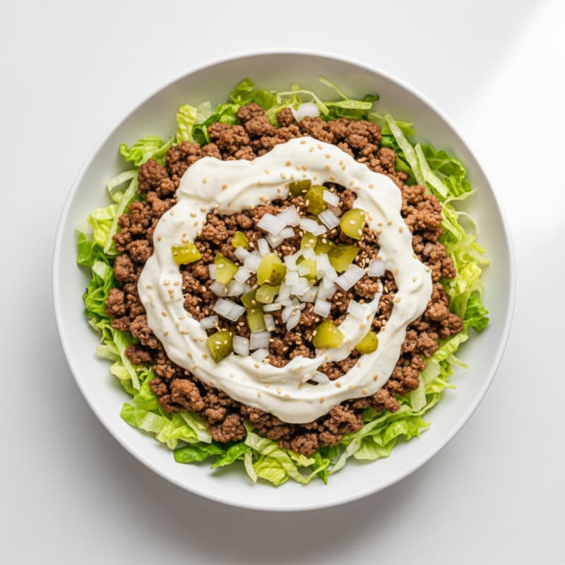Creamy Big Mac Beef Bowl