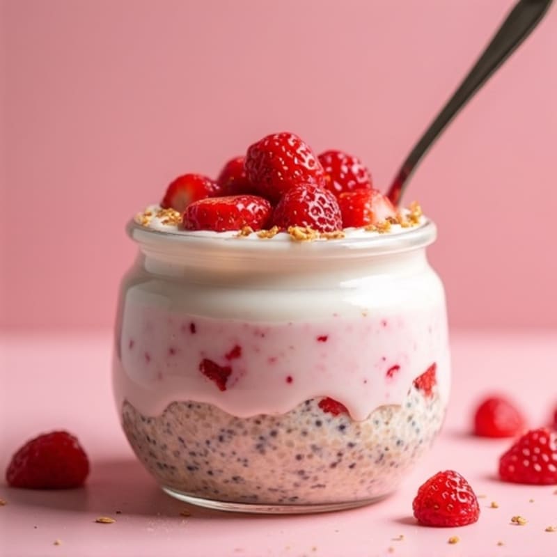 Creamy Strawberry Shortcake Overnight Oats