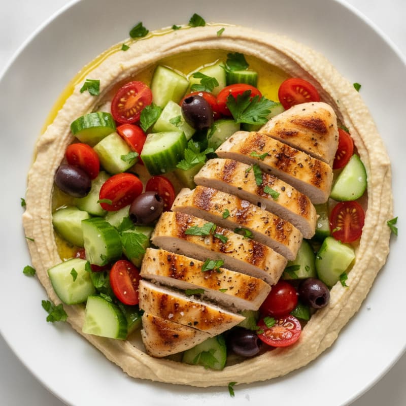 Mediterranean Herb Hummus Platter