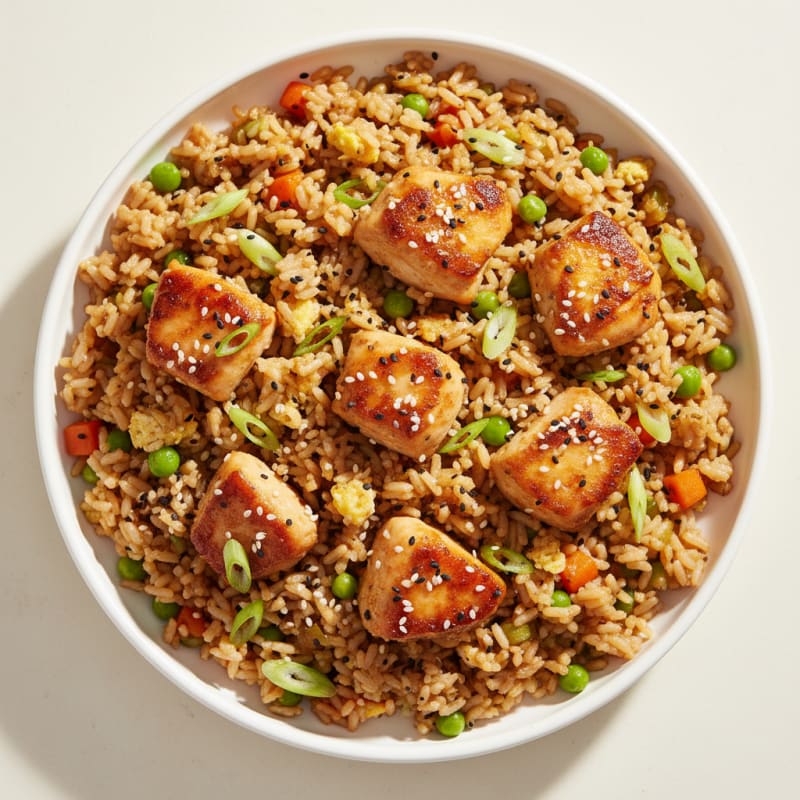 Crispy Sesame-Ginger Chicken Fried Rice