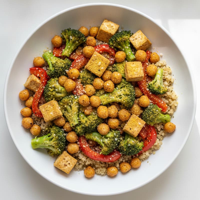 Roasted Vegetable and Chickpea Power Bowl