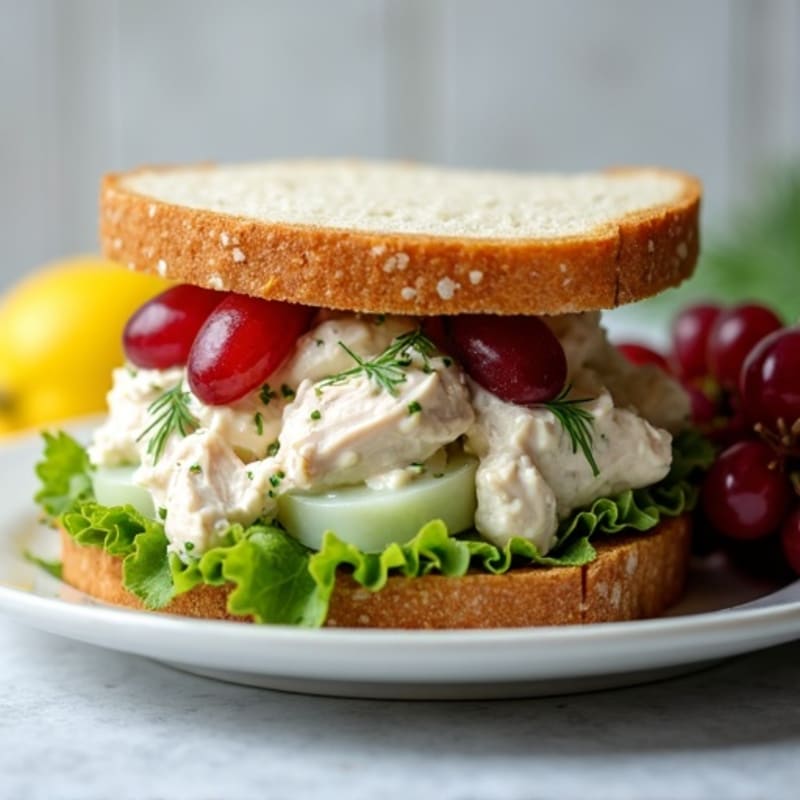 Creamy Lemon Herb Chicken Salad Sandwich