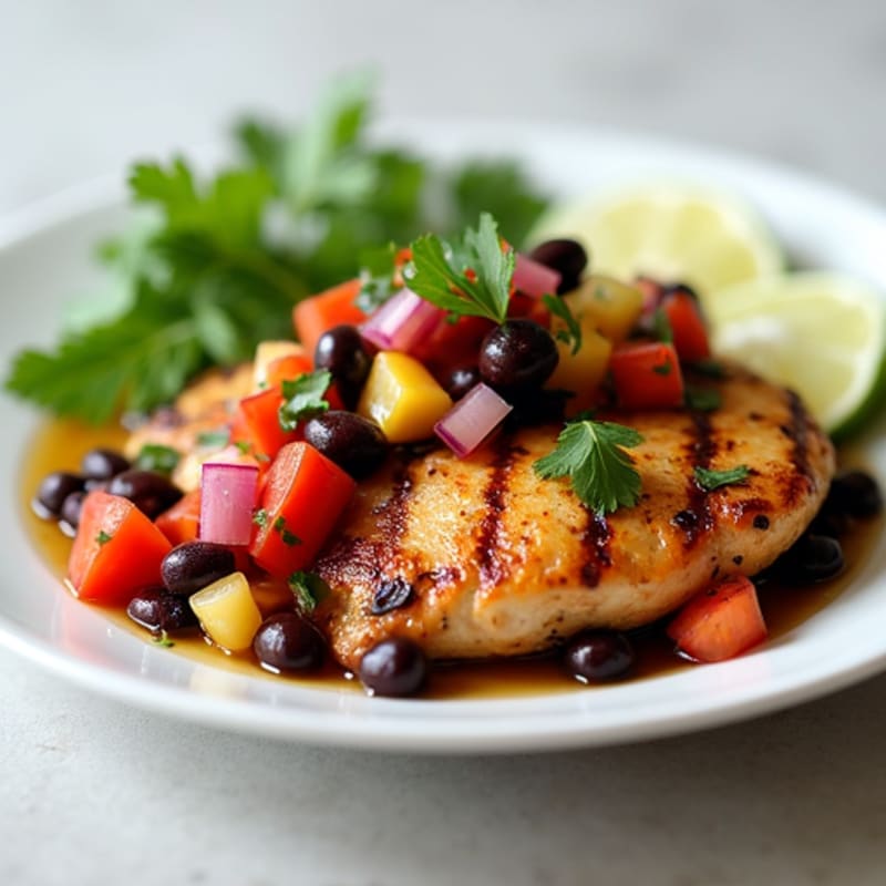 Cilantro-Lime Grilled Chicken with Black Bean Salsa