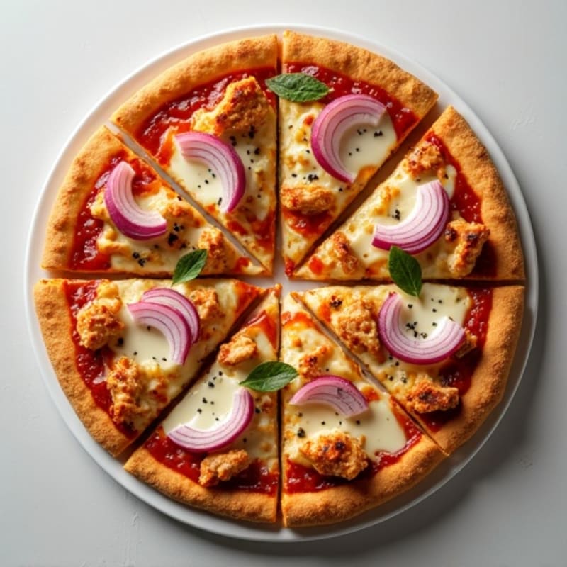 Crispy Whole Wheat Chicken BBQ Ranch Pizza