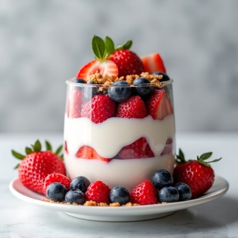 Creamy Greek Yogurt Protein Parfait with Berries