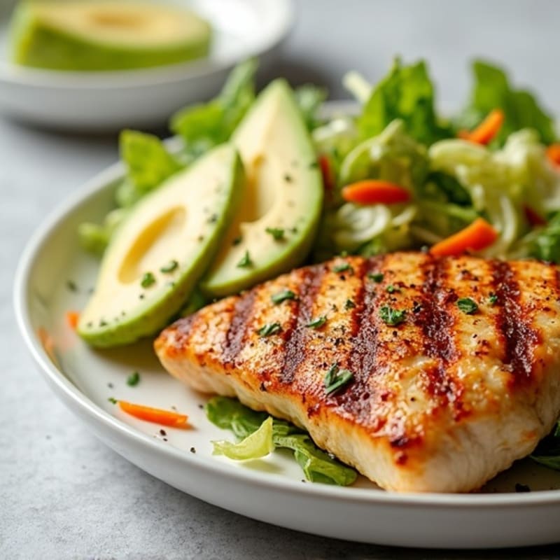 Grilled Chicken Breast with Crunchy Cabbage Slaw