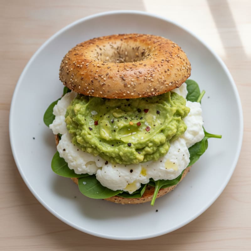 Guacamole Egg White Bagel