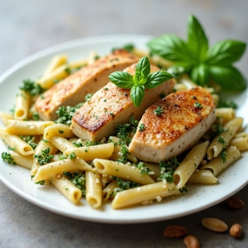 Creamy Pesto Chicken Pasta with Fresh Herbs