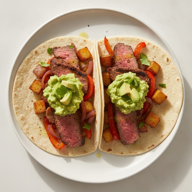 Steak and Guacamole Keto Tacos