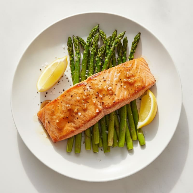 Honey-Glazed Salmon with Roasted Asparagus