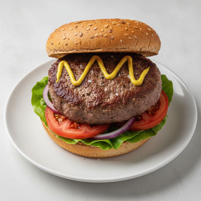 Classic Beef Burger with Toasted Bun