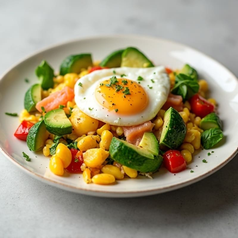Egg and Avocado Veggie Scramble