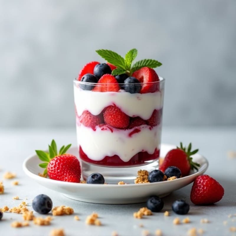 Greek Yogurt and Mixed Berry Protein Parfait