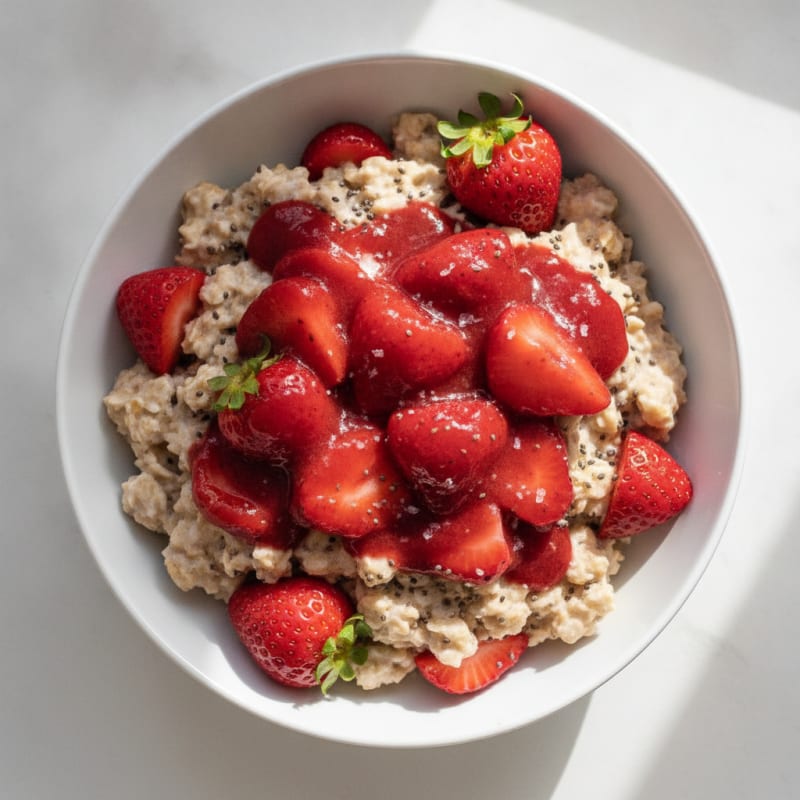 Strawberry Shortcake Overnight Oats