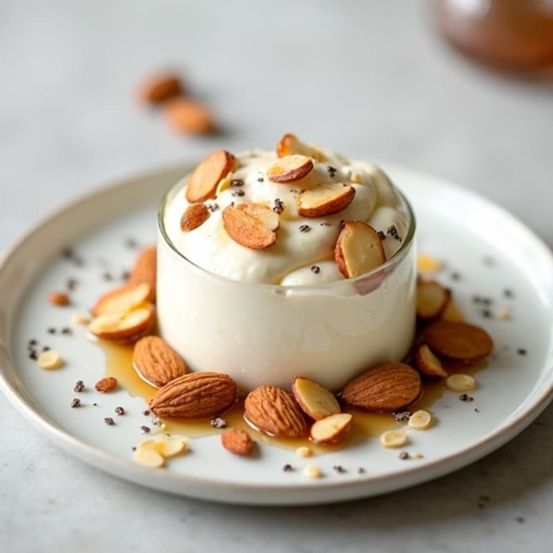 Creamy Greek Yogurt Protein Mousse with Almond Crunch