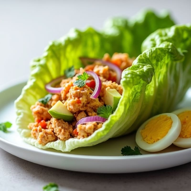 Spicy Sriracha Tuna Lettuce Wrap