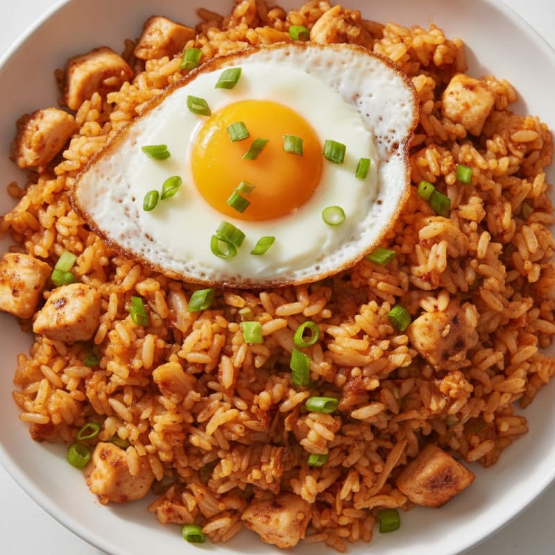 Kimchi Fried Rice with Fried Egg