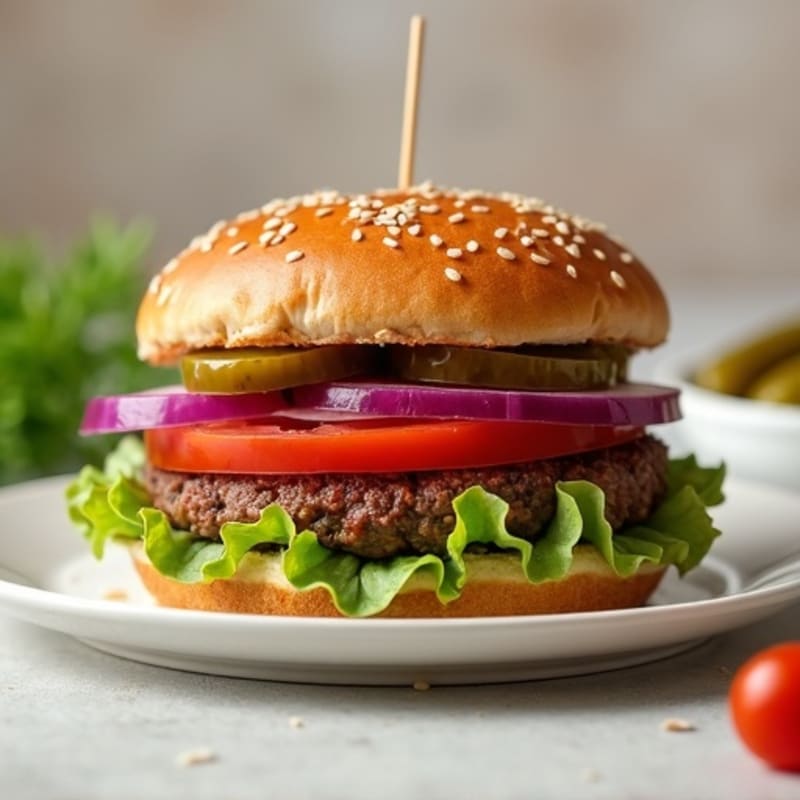 Crispy Lean Beef Smash Burgers with Fresh Veggies