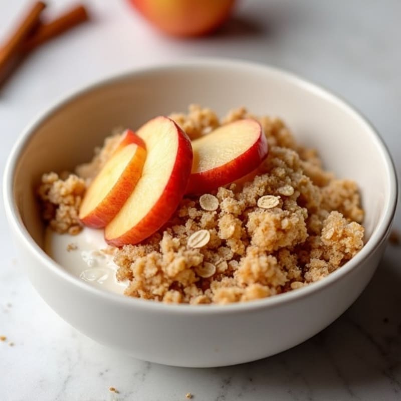 Warm Spiced Apple Crumble with Creamy Greek Yogurt