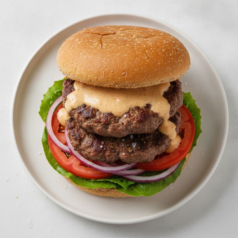 Classic Beef Burger with Secret Sauce