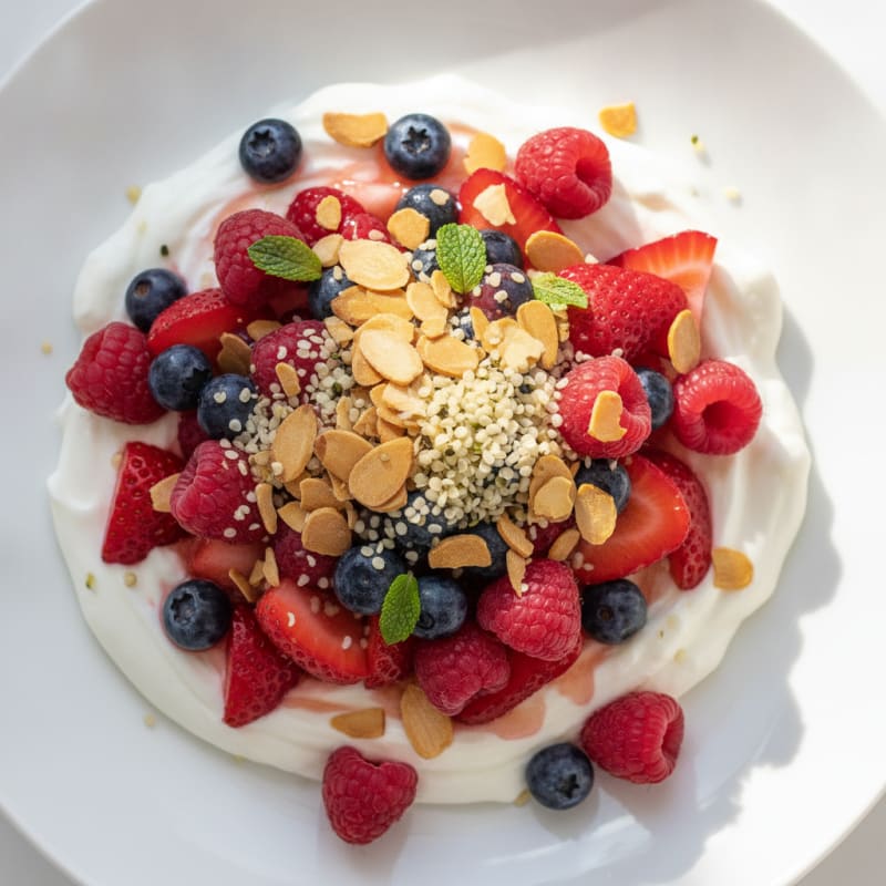 Creamy Greek Yogurt Protein Parfait with Mixed Berries