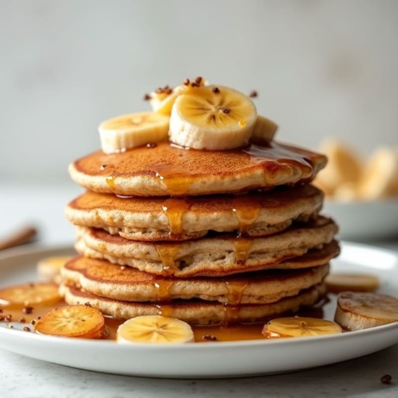 Protein-Packed Caramelized Banana Oat Pancakes