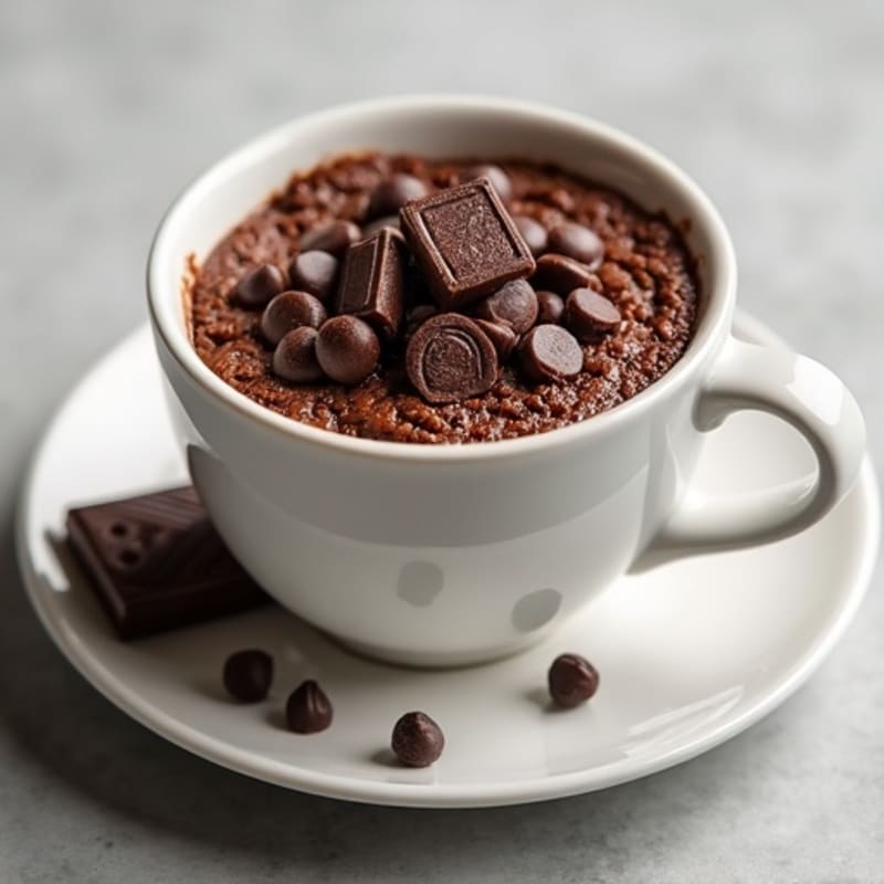 Flourless Double Chocolate Protein Mug Cake