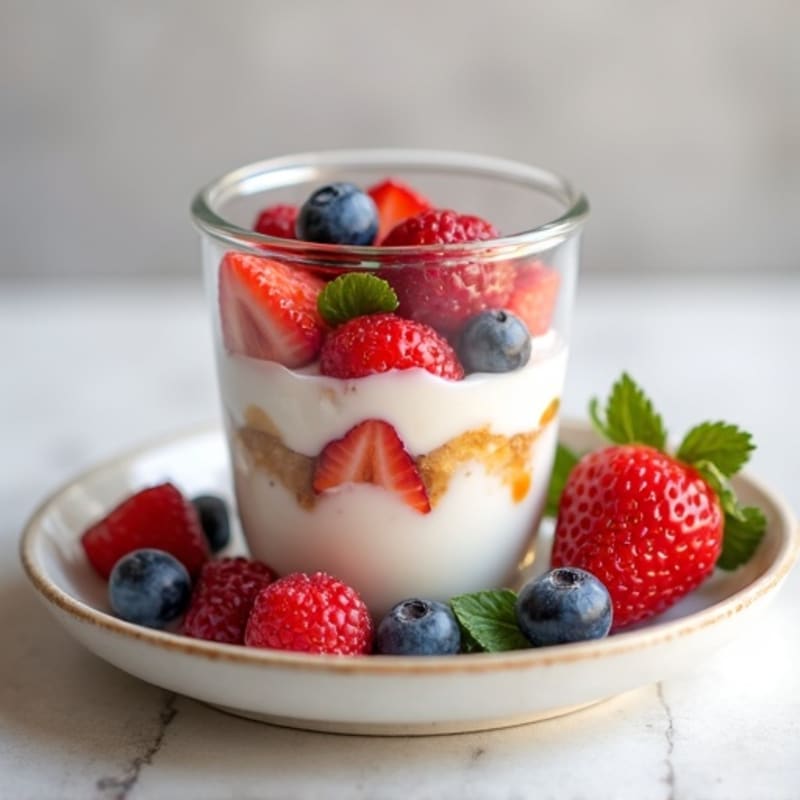 Creamy Greek Yogurt Protein Parfait with Mixed Berries