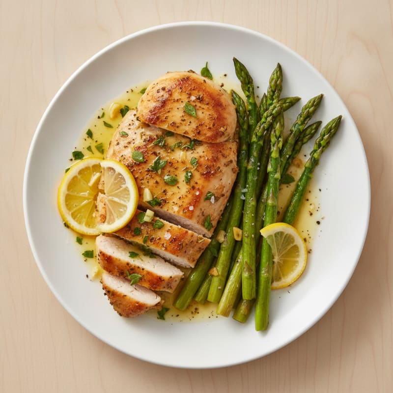 Lemon Herb Chicken with Roasted Asparagus