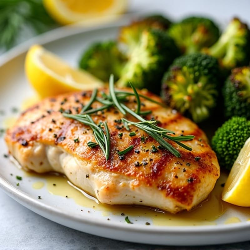 Sheet Pan Lemon-Herb Roasted Chicken and Crispy Broccoli